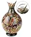 100% Handcraft Murano Glass Art Bird-mouth Colorful Background Art Decor Vase