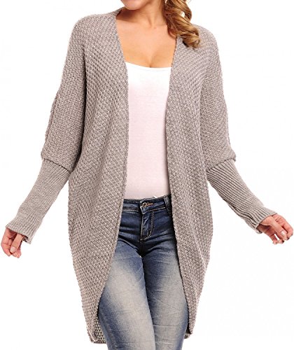Glamour Empire. Womens Warm Buttonless Cardigan Chunky Textured Knit. 323