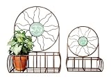 Set of 3 Rustic Celestial Sunface Wire Basket Plant Holders thumbnail