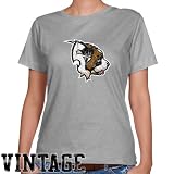 NCAA Siena Saints Ladies Ash Distressed Logo Vintage Classic Fit T-shirt