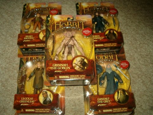 HOBBIT 3.75 FIGURES. AN UNEXPECTED JOURNEY COMPLETE SET OF 5
