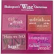 Shakespeare Wine Quotations Refrigerator Magnet Set