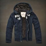 Hollister Co. ホリスター メンズ パーカー アウター ジャケット [ネイビー/ブラウンボア付] 並行輸入品