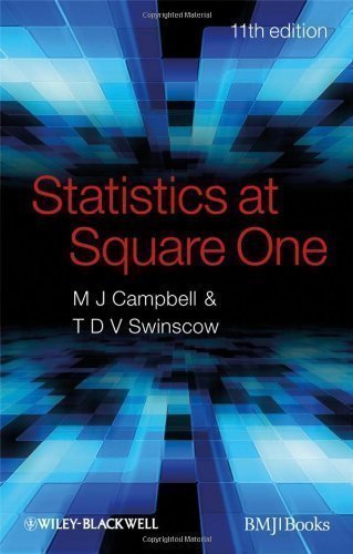 Statistics at Square One 11th (eleventh) Edition by Campbell, Michael J. published by Wiley-Blackwell (2009)