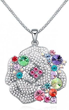 International style Austria style crystal sweater chain -- rose storySk-9914