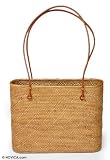 Ate and leather shoulder bag, 'Go Natural'