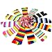 Ladies Warm Toe Socks 12 Pairs Colorful Striped Crew Ladies Mid Calf Pack Set