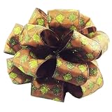Offray Flashy Brown Wired Edge Ribbon, 2 1/2