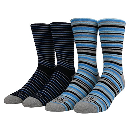 Paul Miller Men's 2 Pack Colorful Patterned Cotton Dress Socks