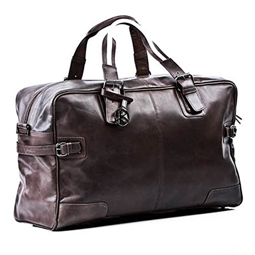 BACCINI travel bag ROBERTO - weekender leather brown-crumply - sports bag