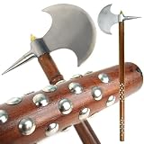 Authentic Medieval Axe with Studded Wood Handle