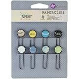 Prima Marketing Free Spirit Typewriter Key Paper Clips, 2-Inch, 8-Pack