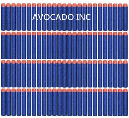 AVOCADO Lot of 100pcs Foam Darts for Nerf N-strike Elite Series(BLUE)