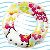 うきわ 100cm クリア ハイビスカス ハローキティ 【サマー用品・浮輪】