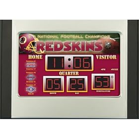 Click here to buy Washington Redskins Scoreboard Desk Clock.