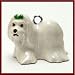 MiniPets Sterling Silver Enameled Maltese Dog Charm