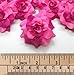 (100) Silk Two Tone Dark Pink Roses Flower Head - 1.75