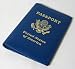 GENUINE BLUE LEATHER PASSPORT COVER HOLDER CASE WALLET