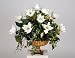 Artificial Magnolia Centerpiece in Bamboo-Look Vase