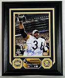 Jerome Bettis Autographed Final Game Framed 8 x 10 Photograph and Medallion Set from The Highland