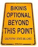 Bikinis Optional Beyond This Point Street Sign