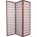 Original Asian Style Portable Partitions - 5ft. Window Pane Japanese Privacy Screen Room Divider - 4 Sizes - 6 Colors