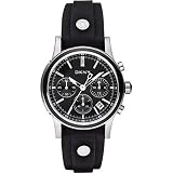 DKNY Womens NY8171 Black Rubber Quartz Watch with White Dial