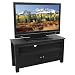 Walker Edison 44 inch Cortez Wood TV Console - Black