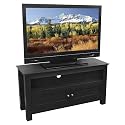 Furniture online: Walker Edison 44 inch Cortez Wood TV Console - Black