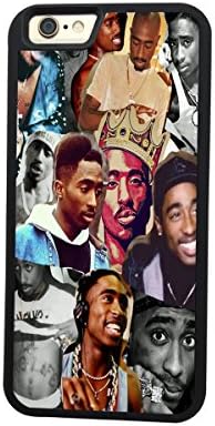 NONGCHAO TM iPhone 6 iPhone 6s Tupac Shakur Silicone Case Cover Laser Technology (Pattern 6)(Black)