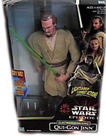 51PX4C3QDAL Hasbro Star Wars Episode I 12 Electronic Talking Qui Gon Jinn