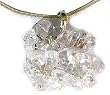 Crystal Pendant with Chain Sterling Silver Jewelry 1 inch