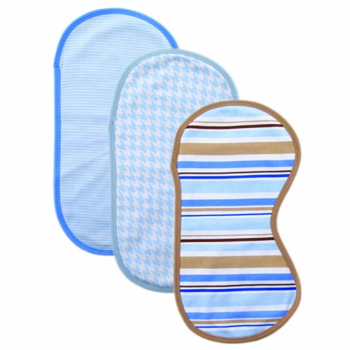 51PX6tSNtdL Hudson Baby Burp Cloths, 3 Piece, Blue, 0 12 Months