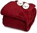 Sunbeam BW1374-030-772 SlumberRest Heated Electric LofTec Blanket, King, Garnet