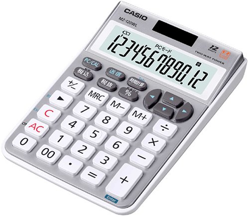 CASIO ���C�����X�e���L�[�d�� �~�j�W���X�g�^�C�v �V���o�[ MZ-120WL-SR-N 12��
