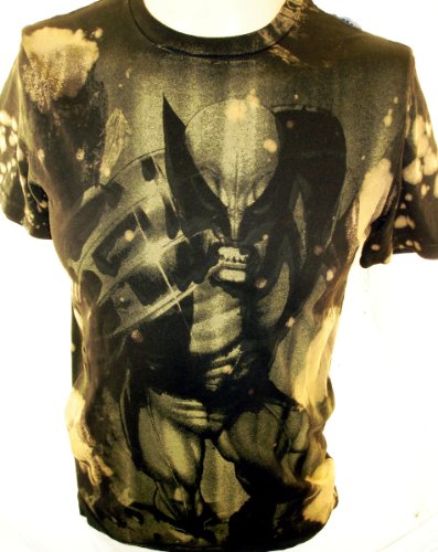  Wolverine Mens T-Shirt - Bronze Image of the X-Men Hero on Black