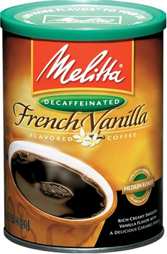 Melitta French Vanilla Decaffeinated Ground Flavored Coffee, 11.5 Ounce Cans (Pack of 4)