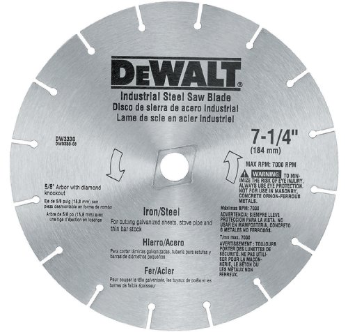 DEWALT DW3330 7 1/4 Inch Iron and Steel Cutting Segmented Saw Blade with 5/8 Inch and Diamond Knockout Arbor 51PXMMrNxQL DEWALT DW3330 7 1/4 Inch Iron and Steel Cutting Segmented Saw Blade with 5/8 Inch and Diamond Knockout Arbor