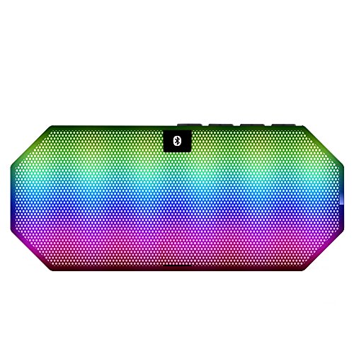 Ecandy Portable Wireless Bluetooth Speaker with Led, Built-in Microphone and Rechargeable battery for iPhone 6 Plus, iPad, Samsung Galaxy S5 S4, other Smartphones Tablets, Laptops, MP3 Players and other Bluetooth Enable Devices-Black