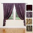 DAMASK Jaquared Insulated Thermal Blackout Window Curtain84"L-VIOLET