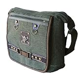 Canvas Backpacks:Military Inspired Canvas Crossbody Messenger Bag Bookbag Olive Drab