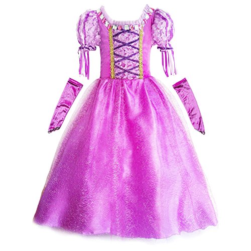 JiaDuo Kids Girls' New Princess Rapunzel Dress Halloween Costumes