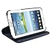 LK Luxury 360 Rotating PU Leather Case Cover For Samsung Galaxy Tab 3 Lite 7.0 T110 / T111 & Free Screen Protector + Stylus Pen (Dark Blue)