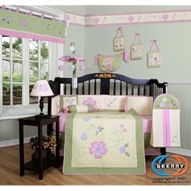 Boutique Baby Lauren's Garden 13PCS CRIB BEDDING SET By GEENNY Designs