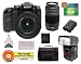 Sony Alpha A100 A100K 10.2MP Digital SLR Camera Kit with 18-70mm f3.5-5.6 Lens + Sony Alpha 75-300mm f/4.5-5.6 Zoom Lens + Sony Alpha HVL-F36AM Flash + Transcend 4GB 120X CompactFlash Card + USB Card Reader + Spare Replacement Battery for Sony NP-FM55H + Deluxe SLR Gadget Bag