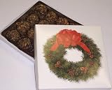 Scott's Cakes Pecan Dark Chocolate Truffles 1 Pound Wreath Box
