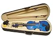 ViolinSmart Solid Wood BLUE color 4/4 Full Size Violin with case and Accessories