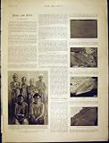 BENIN PRE-HISTORIC ROCK DRAWINGS NILE AFRICA PRINT 1898