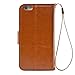 Navor Protective Flip Wallet Case for iPhone 6/6S [4.7 inch] - Brown (IP6OBR)