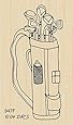 Golf Bag Rubber Stamp By DRS Designs